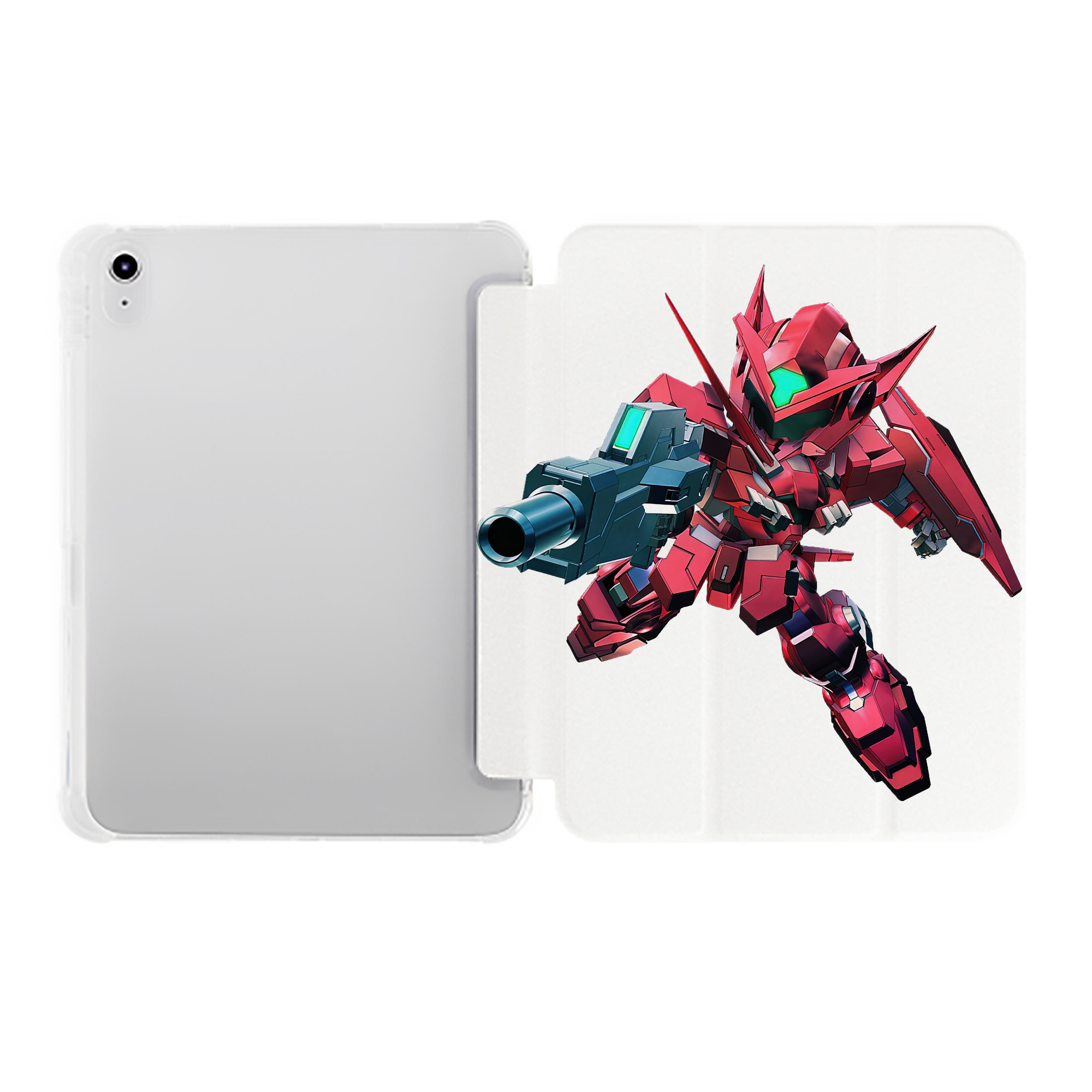 （画像用） 機動戦士ガンダム Mobile Suit Gundam IPad ケース ペン収納付き 三つ折りスタンド PUレザー×シリコン 対応機種9.5/10.5/10.9インチ